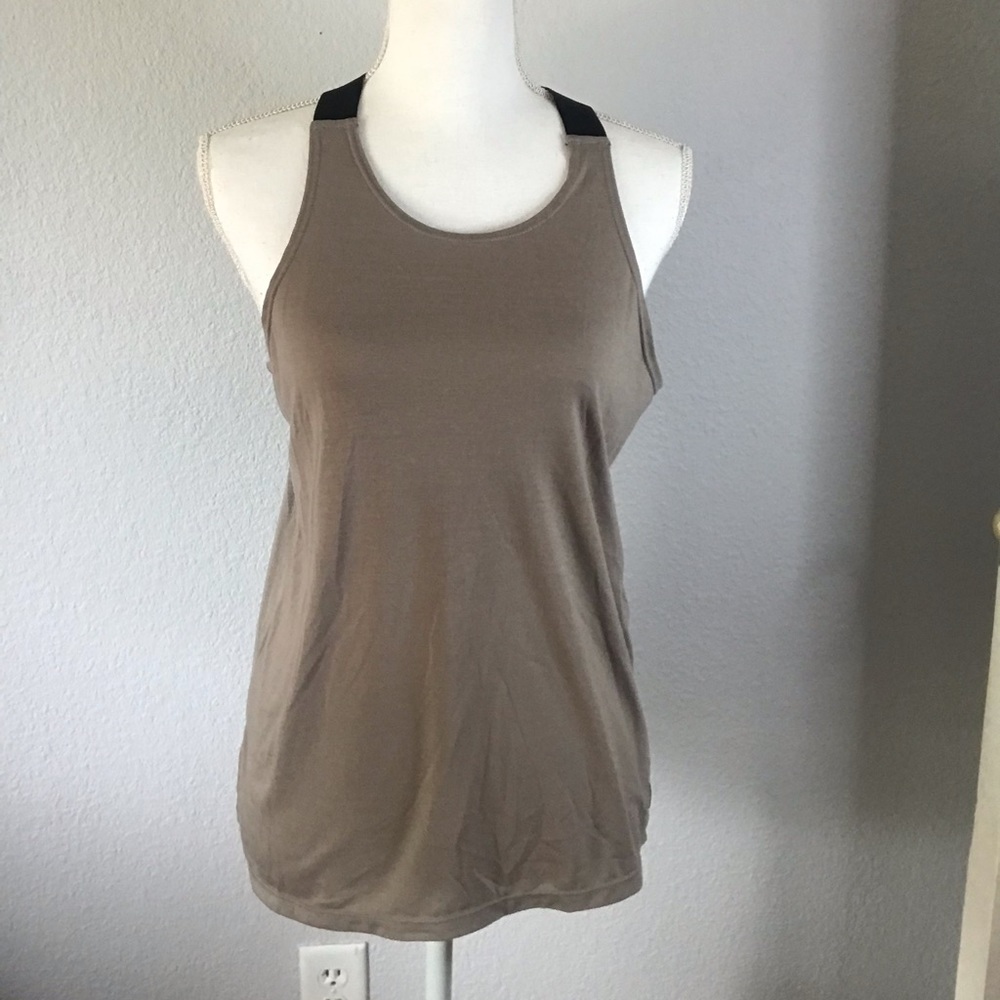 MPG Sport Tan & Black Athletic Tank Top